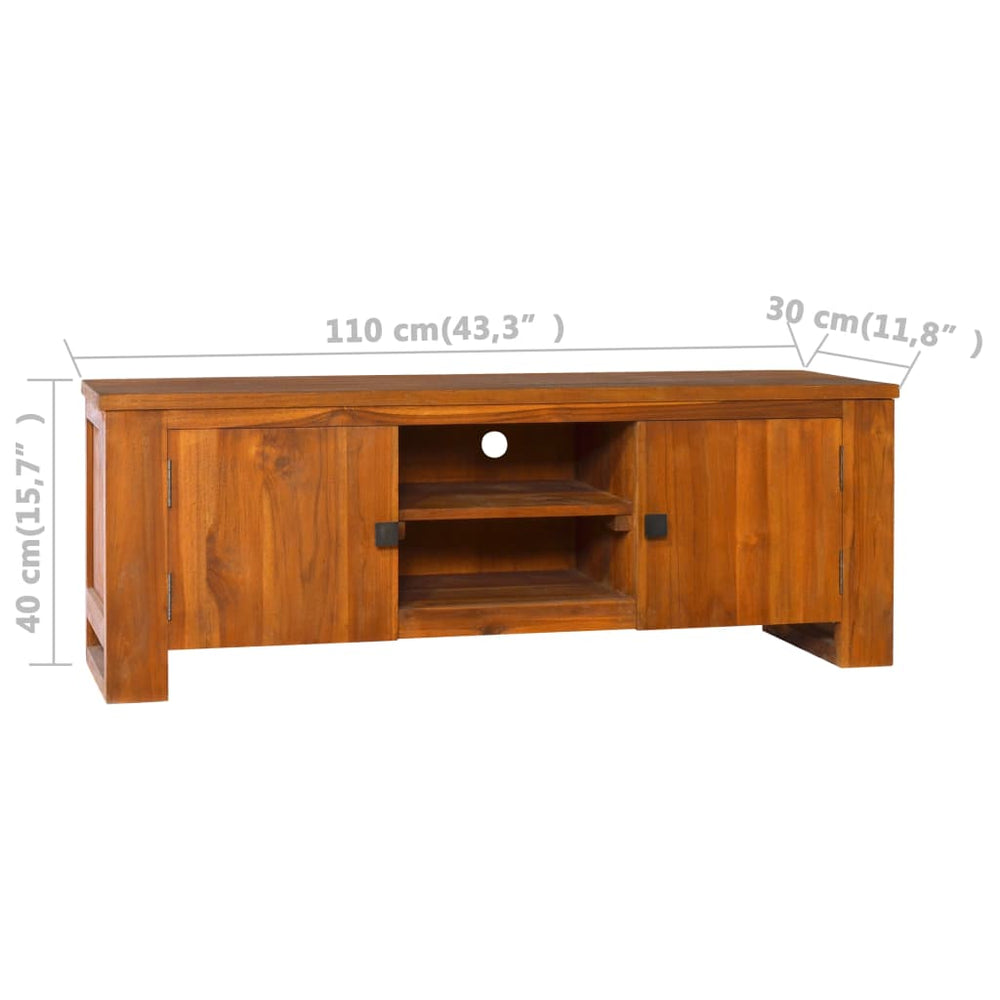 Tv-meubel 110x30x40 cm massief teakhout MeubelReus