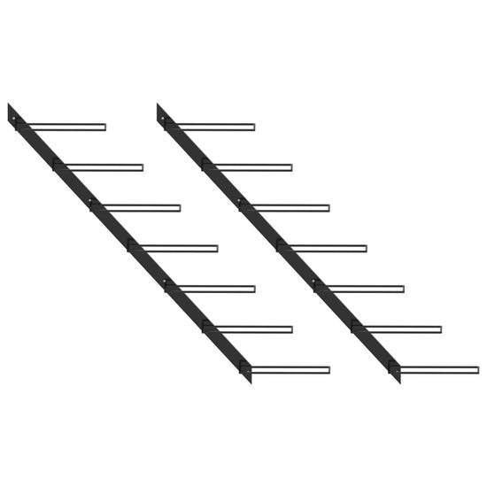 Wijnrekken voor 14 flessen wandmontage 2 st metaal zwart MeubelReus