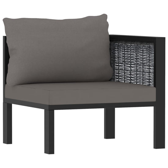 9-delige Loungeset met kussens poly rattan antraciet MeubelReus
