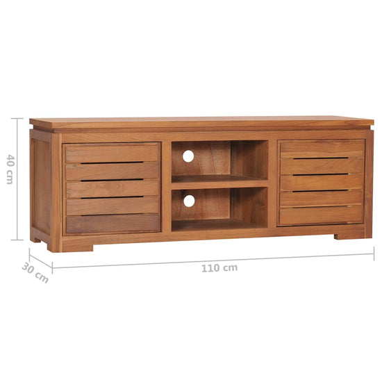 Tv-meubel 110x30x40 cm massief teakhout MeubelReus