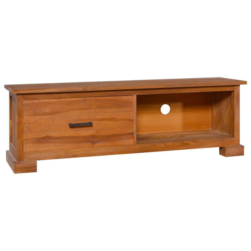 Tv-meubel 112x30x37 cm massief teakhout MeubelReus