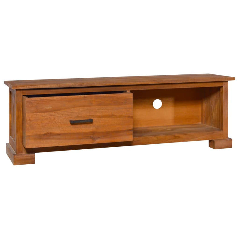 Tv-meubel 112x30x37 cm massief teakhout MeubelReus