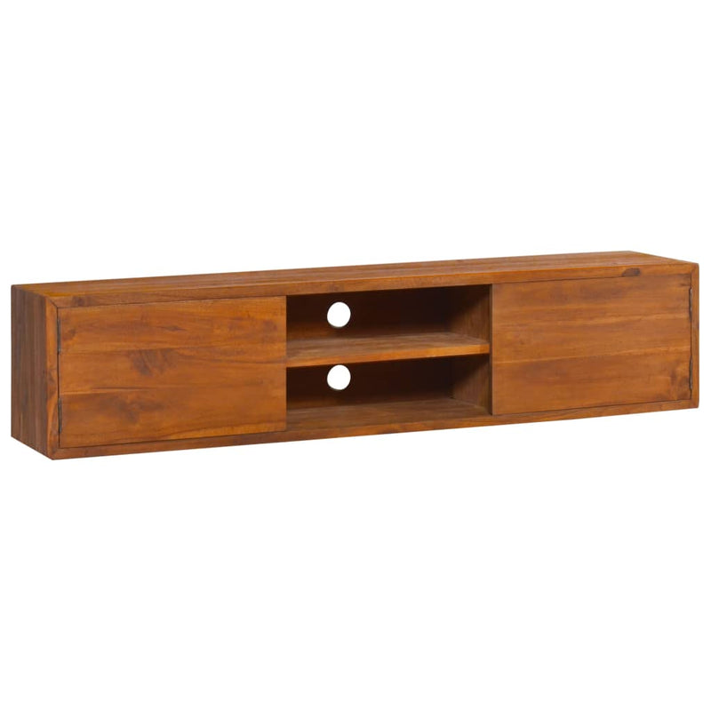 Tv-meubel wandmontage 135x30x30 cm massief teakhout MeubelReus