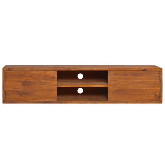 Tv-meubel wandmontage 135x30x30 cm massief teakhout MeubelReus