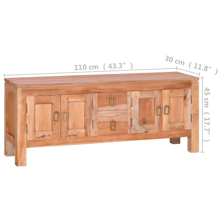 Tv-meubel 110x30x45 cm massief mahoniehout MeubelReus
