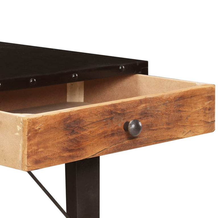Wandtafel 118x35x76 cm massief gerecycled hout MeubelReus