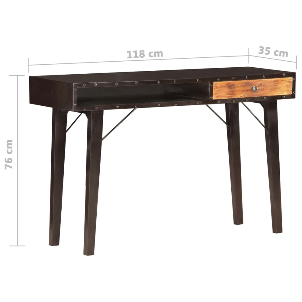 Wandtafel 118x35x76 cm massief gerecycled hout MeubelReus
