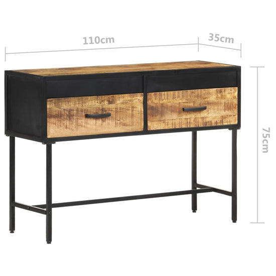 Wandtafel 110x35x75 cm ruw mangohout MeubelReus
