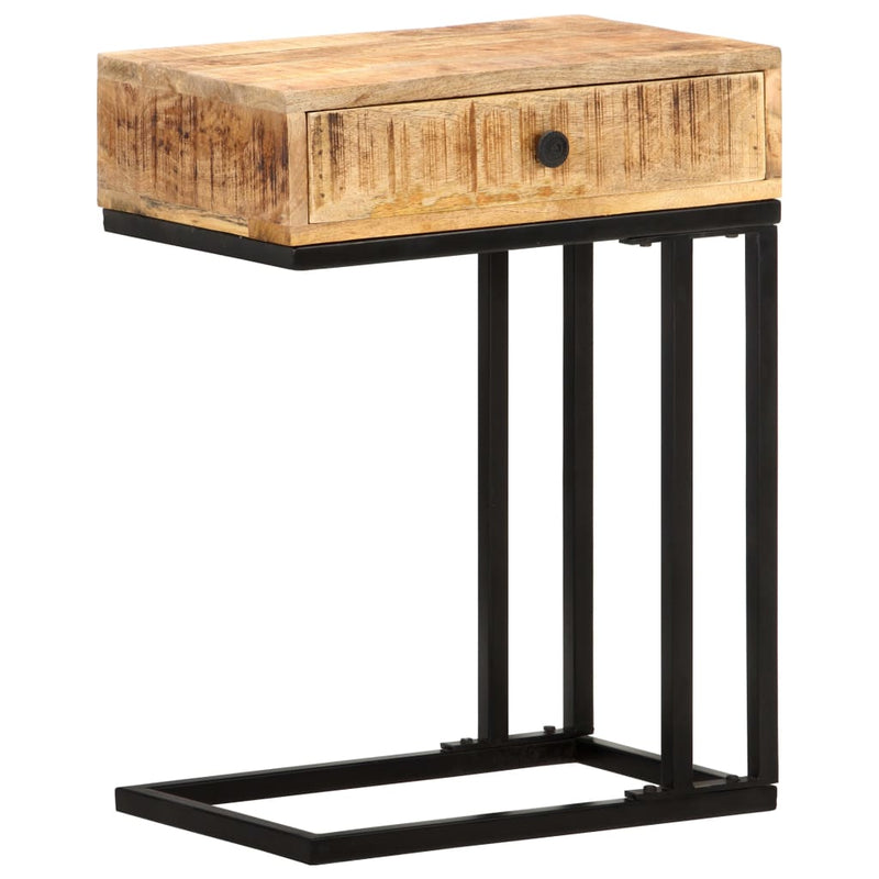 Bijzettafel U-vormig 45x30x61 cm massief mangohout MeubelReus