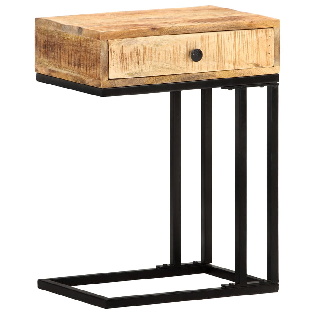 Bijzettafel U-vormig 45x30x61 cm massief mangohout MeubelReus