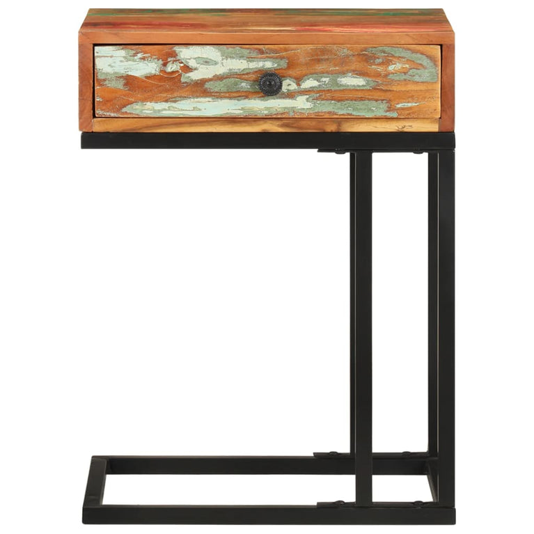 Bijzettafel U-vormig 45x30x61 cm massief gerecycled hout