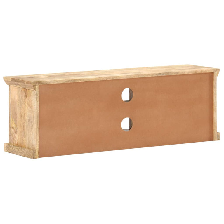 Tv-meubel met stalen deuren 120x30x40 cm massief mangohout MeubelReus