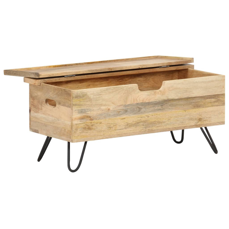 Opbergkist 90x40x45 cm massief mangohout MeubelReus