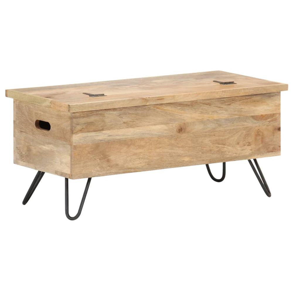 Opbergkist 90x40x45 cm massief mangohout MeubelReus
