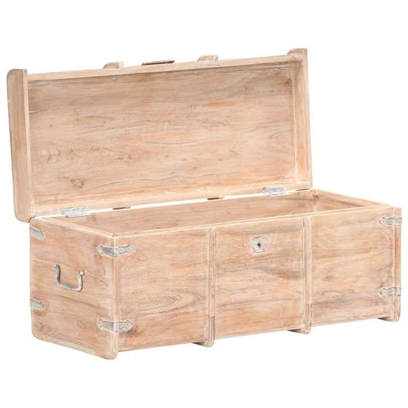 Opbergkist 90x40x40 cm massief acaciahout MeubelReus