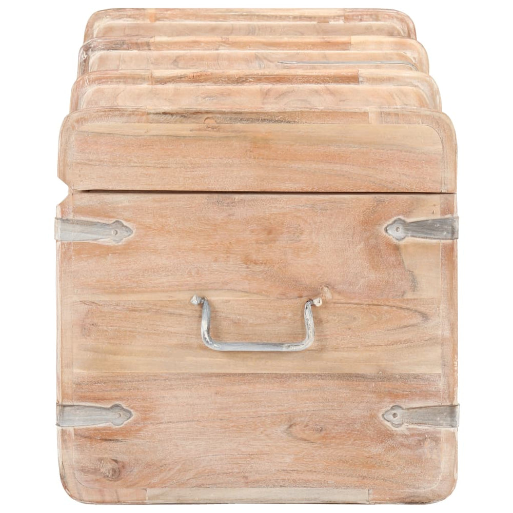 Opbergkist 90x40x40 cm massief acaciahout MeubelReus