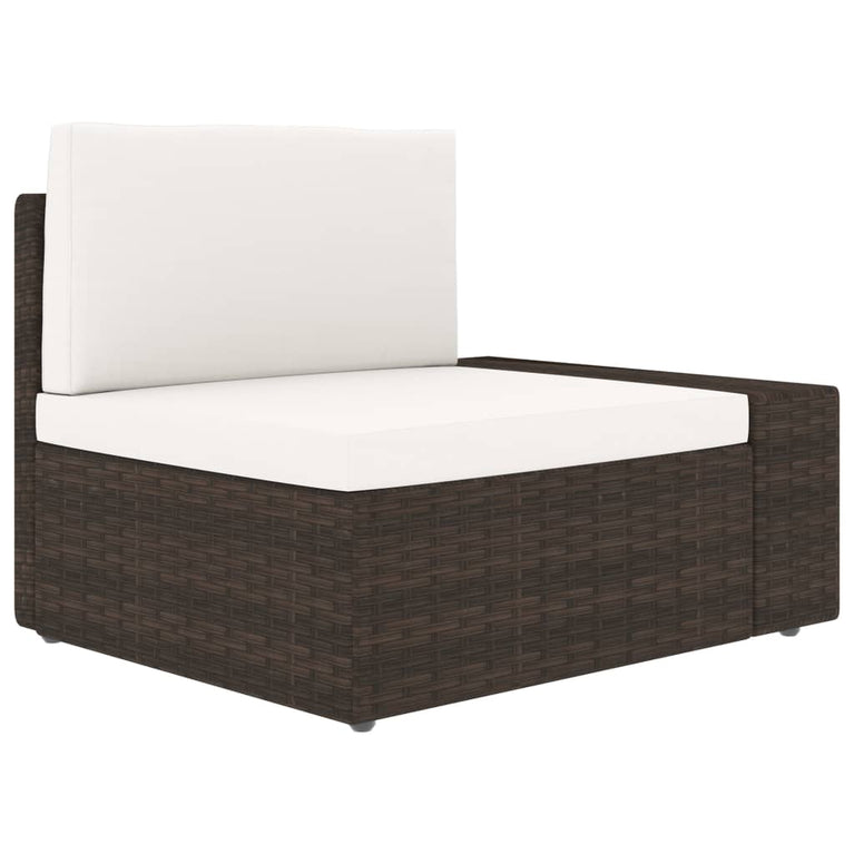 6-delige Loungeset poly rattan bruin MeubelReus