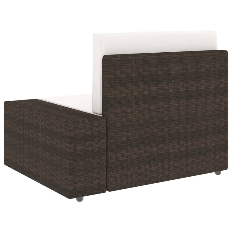 6-delige Loungeset poly rattan bruin MeubelReus