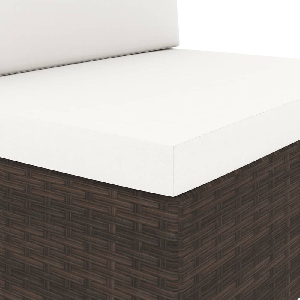 6-delige Loungeset poly rattan bruin MeubelReus