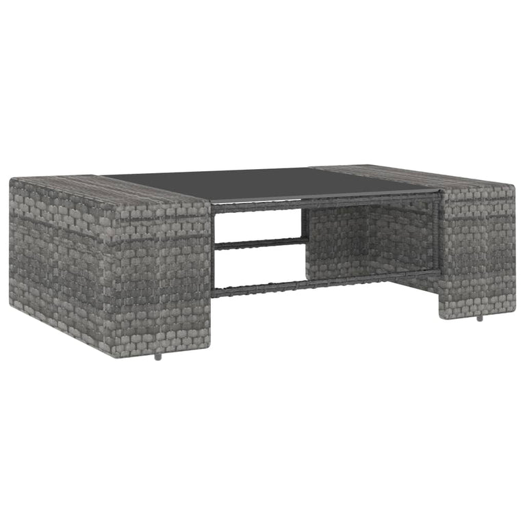 7-delige Loungeset poly rattan grijs MeubelReus