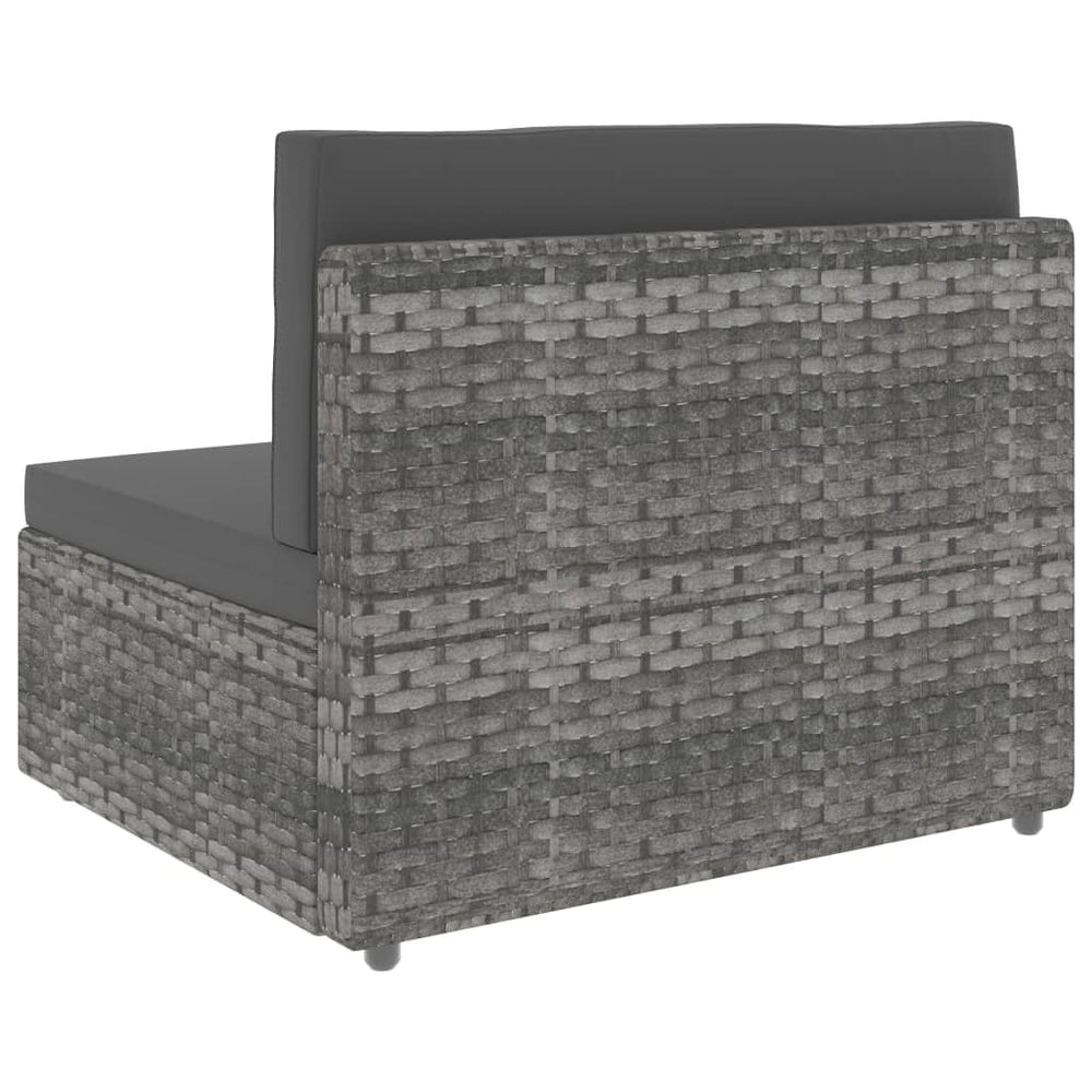 7-delige Loungeset poly rattan grijs MeubelReus