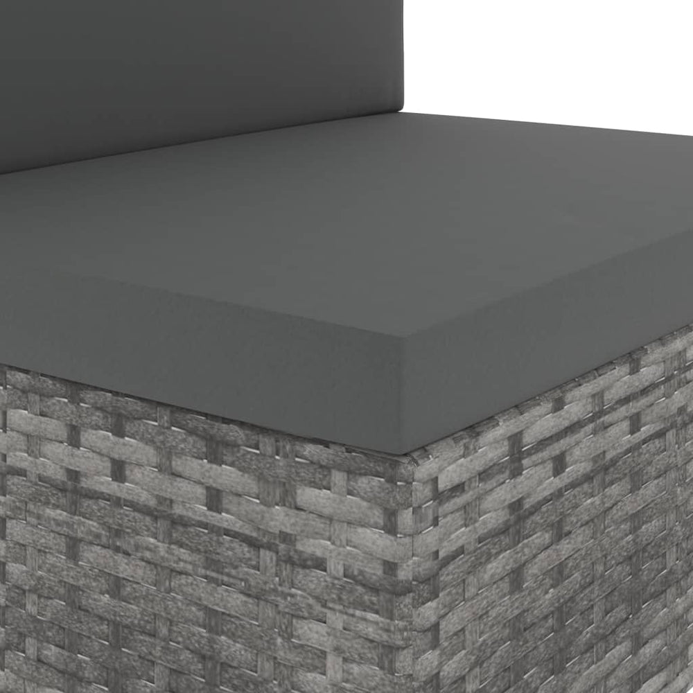 7-delige Loungeset poly rattan grijs MeubelReus