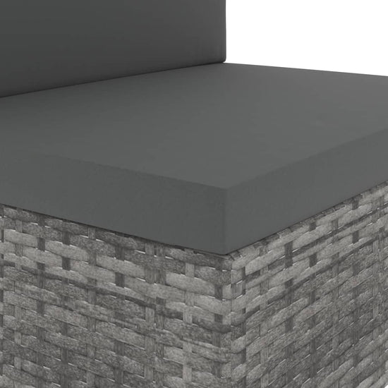 7-delige Loungeset poly rattan grijs MeubelReus