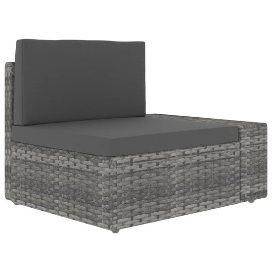7-delige Loungeset poly rattan grijs MeubelReus