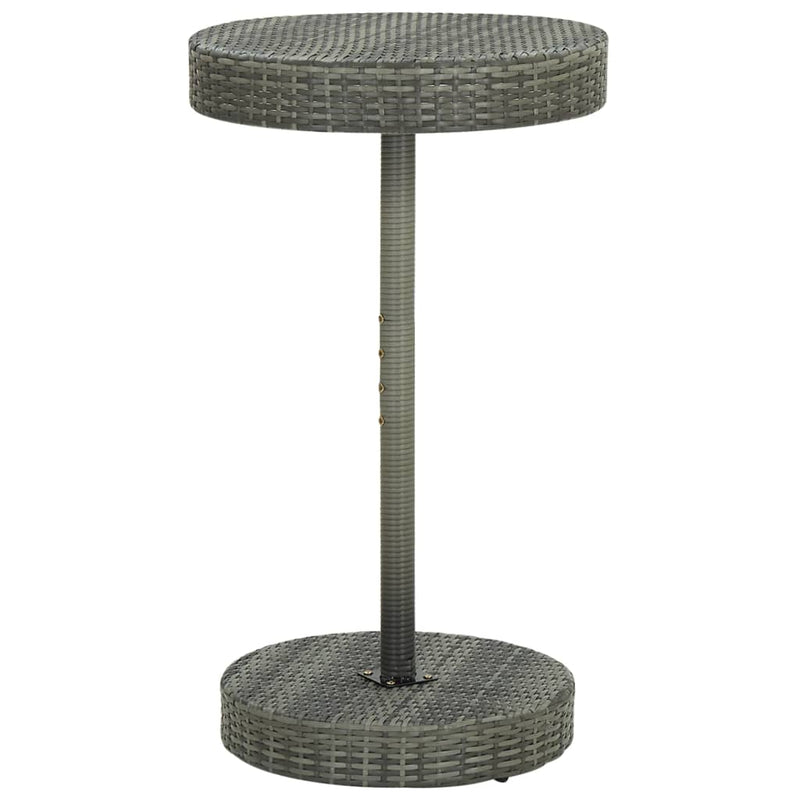 Tuintafel 60,5x106 cm poly rattan grijs MeubelReus