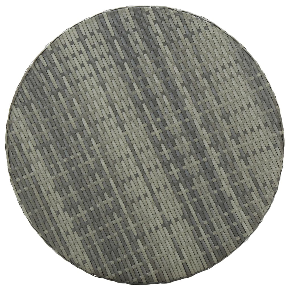 Tuintafel 60,5x106 cm poly rattan grijs MeubelReus