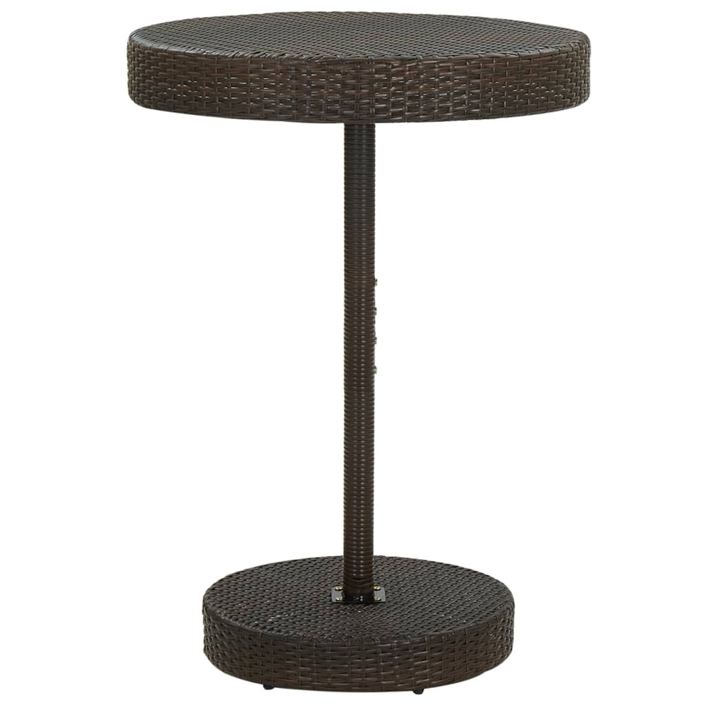 Tuintafel 75,5x106 cm poly rattan bruin MeubelReus