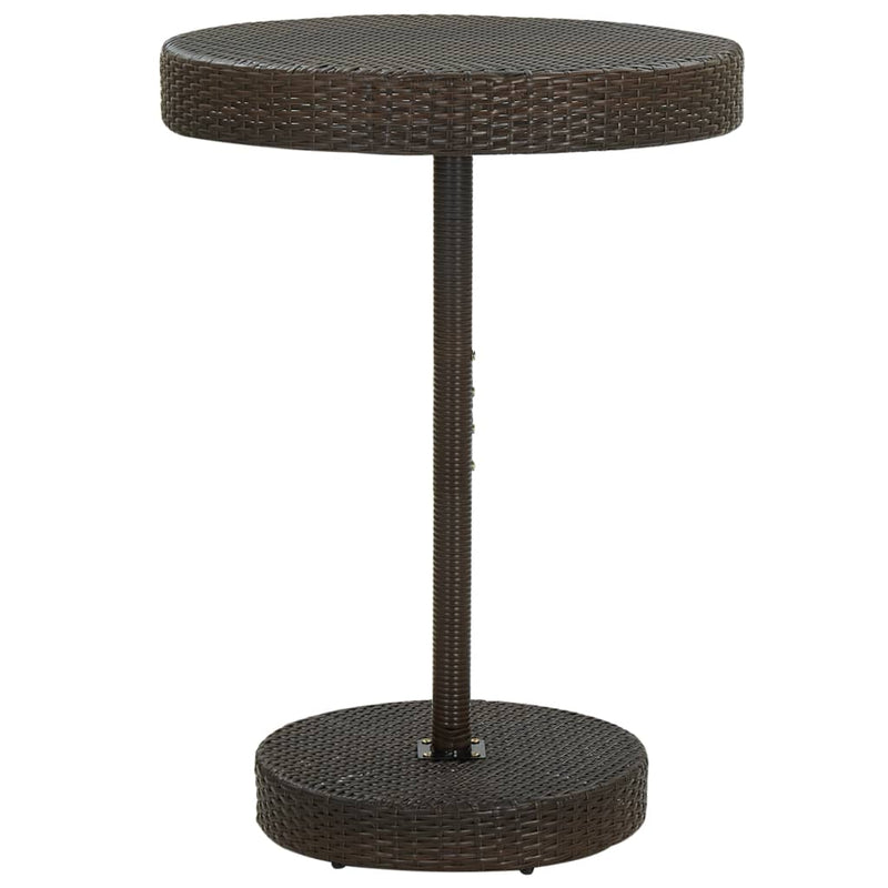Tuintafel 75,5x106 cm poly rattan bruin MeubelReus