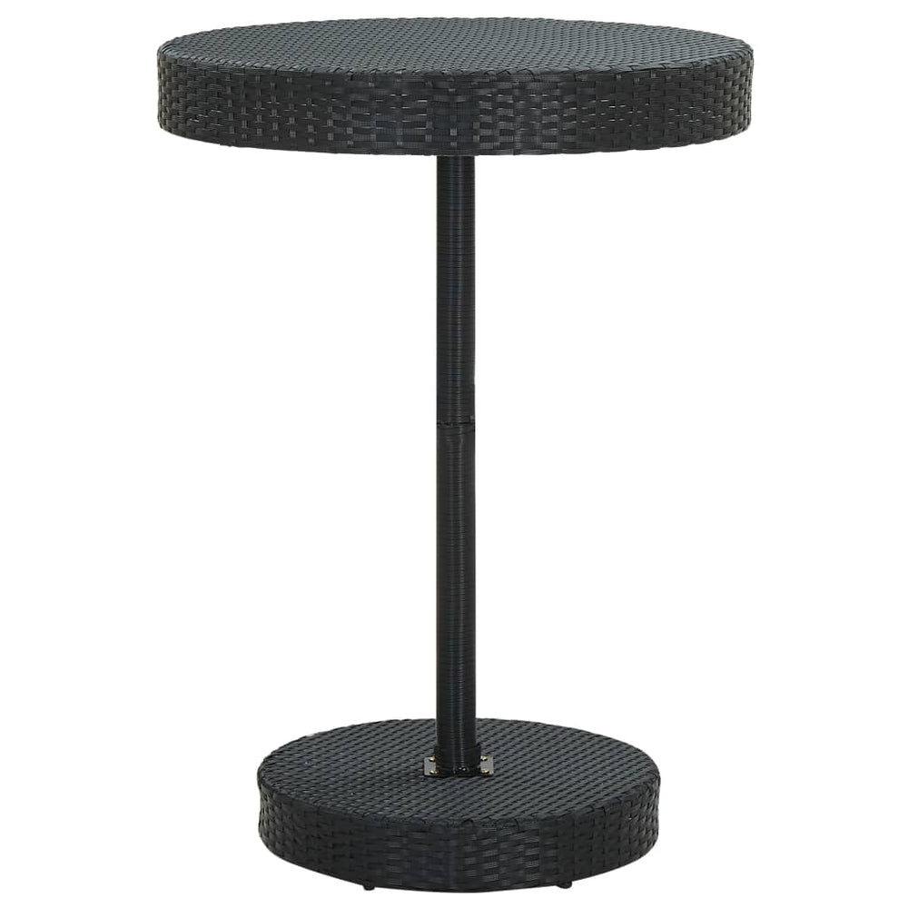 Tuintafel 75,5x106 cm poly rattan zwart MeubelReus