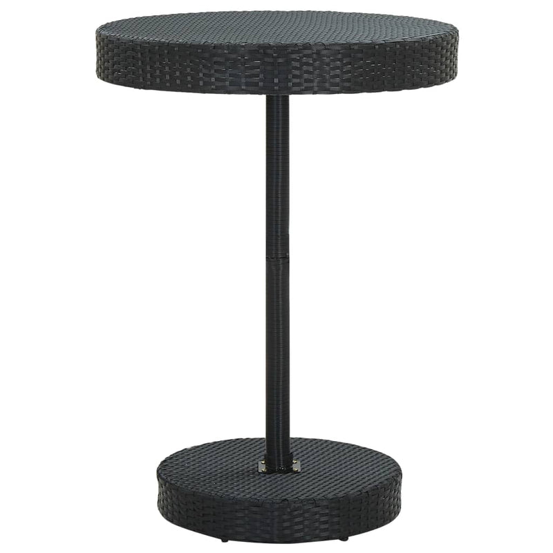 Tuintafel 75,5x106 cm poly rattan zwart MeubelReus