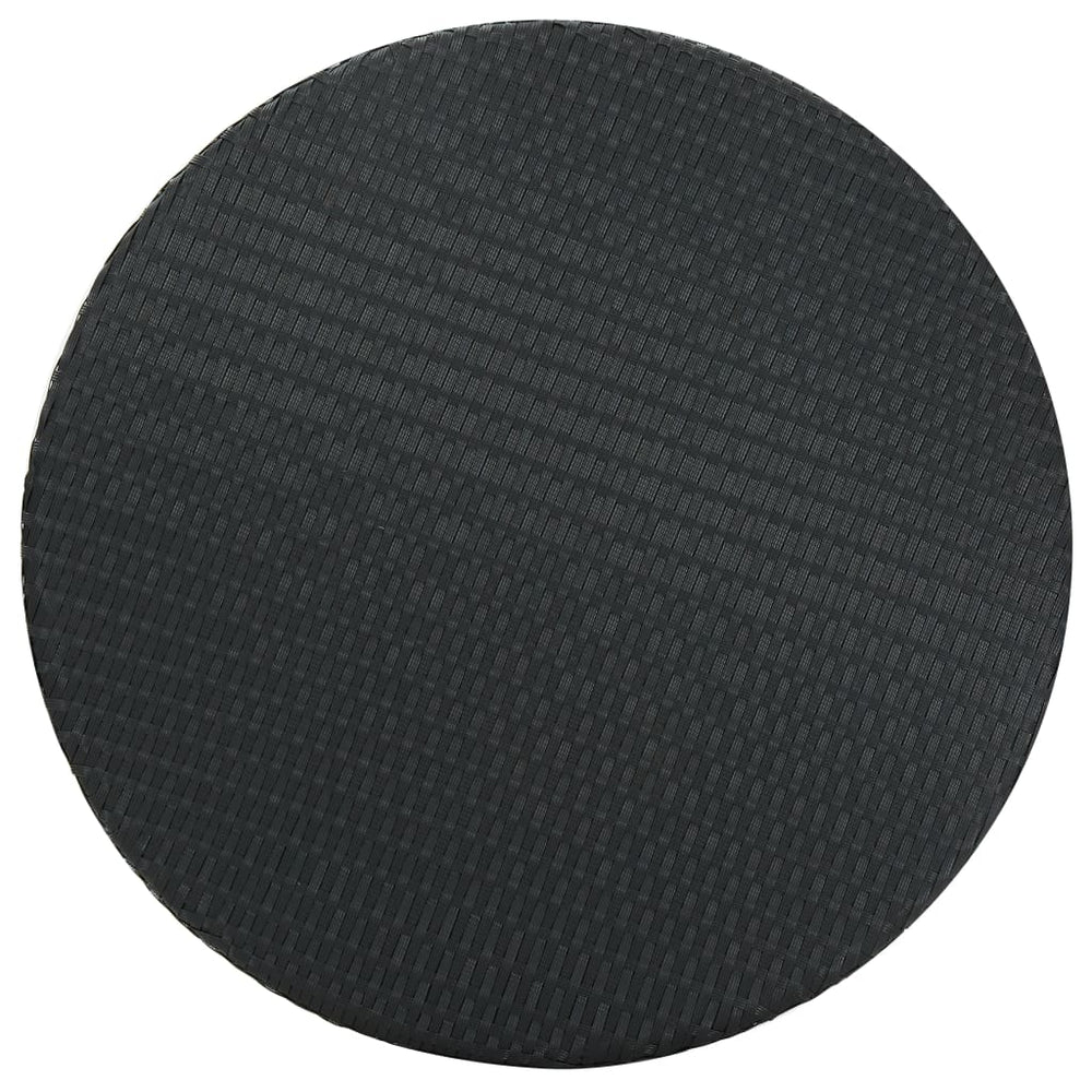 Tuintafel 75,5x106 cm poly rattan zwart MeubelReus