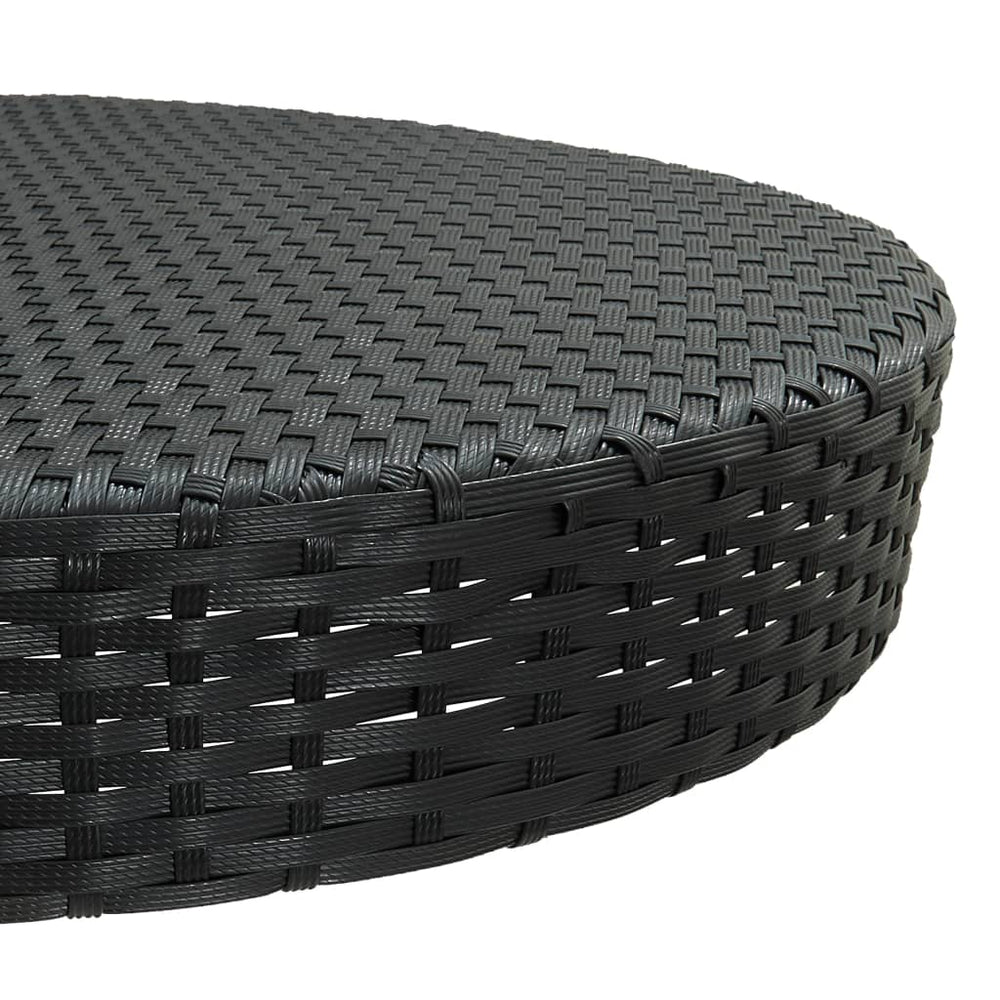 Tuintafel 75,5x106 cm poly rattan zwart MeubelReus
