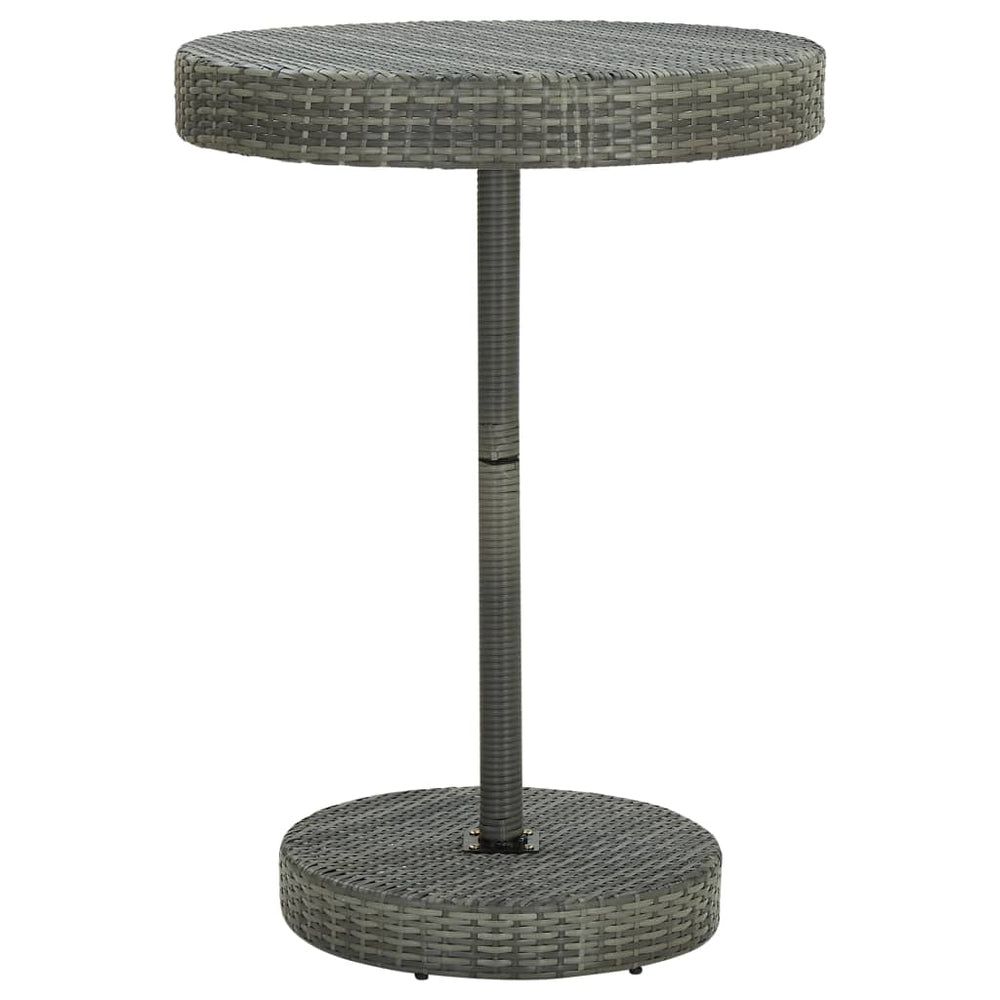 Tuintafel 75,5x106 cm poly rattan grijs MeubelReus