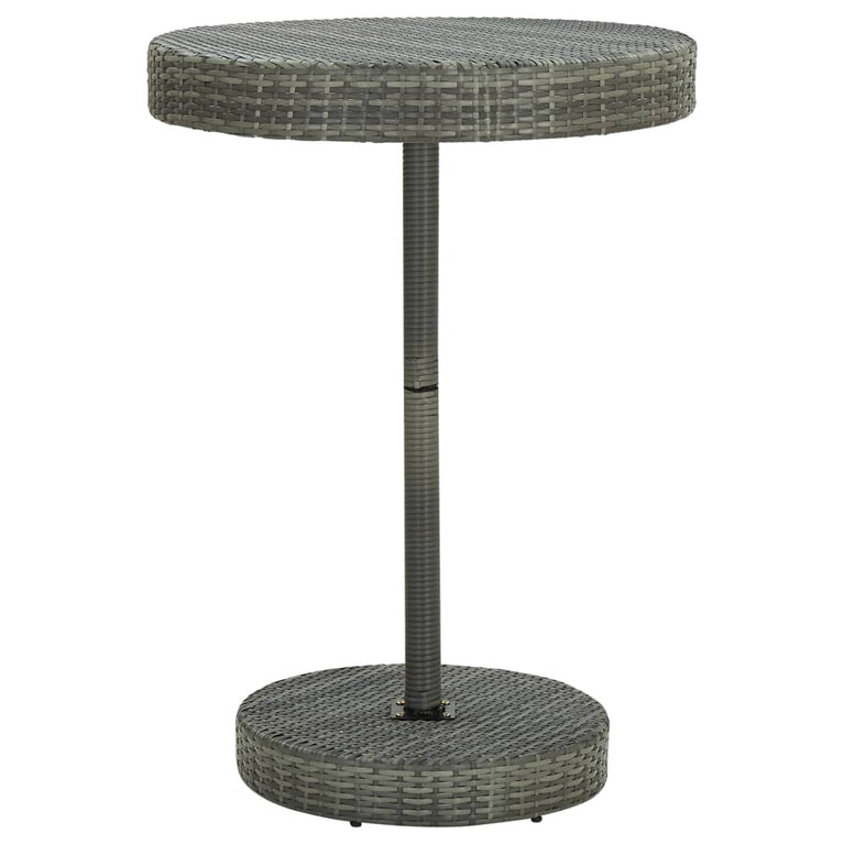 Tuintafel 75,5x106 cm poly rattan grijs MeubelReus