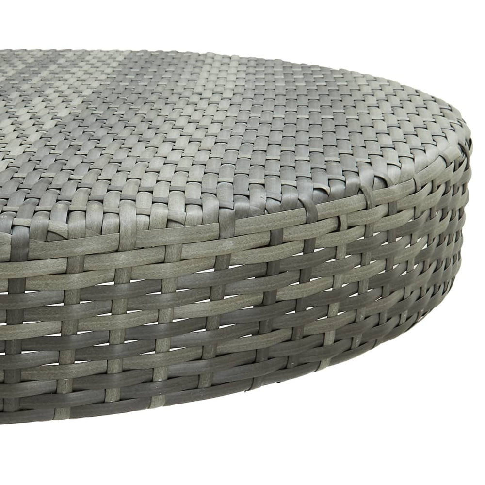 Tuintafel 75,5x106 cm poly rattan grijs MeubelReus