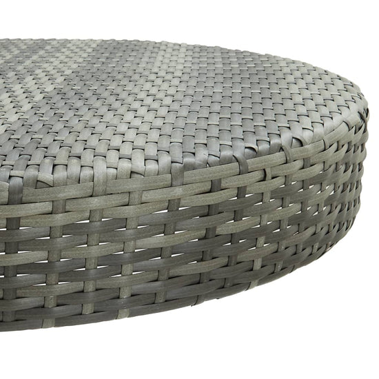 Tuintafel 75,5x106 cm poly rattan grijs MeubelReus