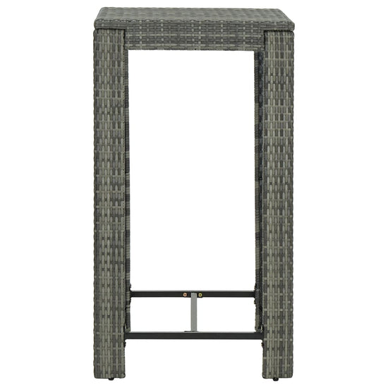 Tuinbartafel 60,5x60,5x110,5 cm poly rattan grijs MeubelReus