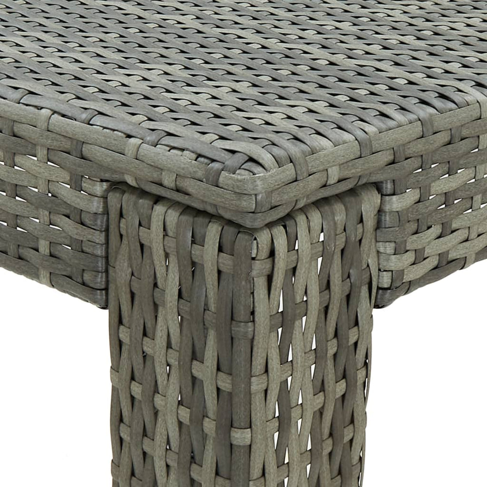 Tuinbartafel 60,5x60,5x110,5 cm poly rattan grijs MeubelReus