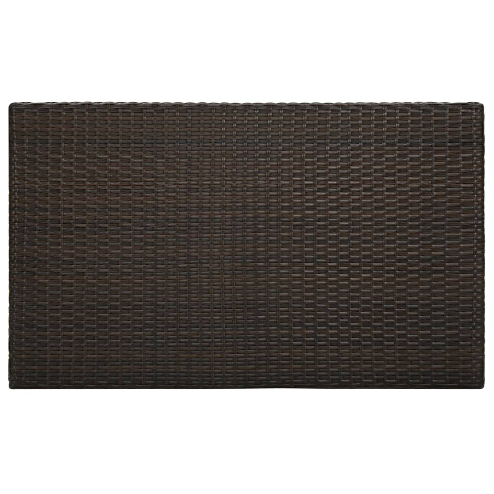 Tuinbartafel 100x60,5x110,5 cm poly rattan bruin MeubelReus