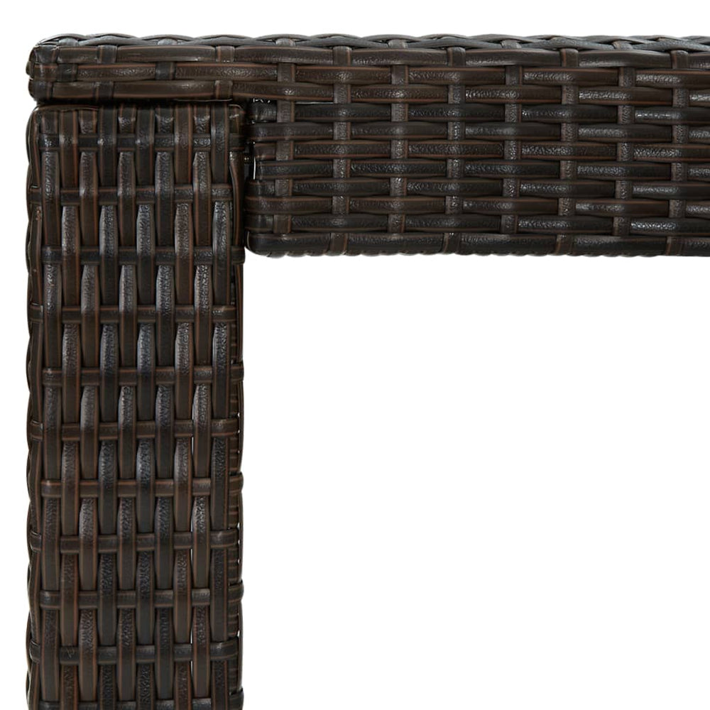 Tuinbartafel 100x60,5x110,5 cm poly rattan bruin MeubelReus