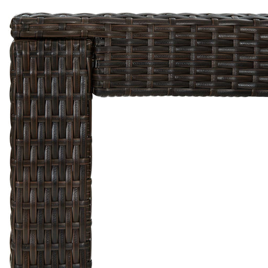 Tuinbartafel 100x60,5x110,5 cm poly rattan bruin MeubelReus
