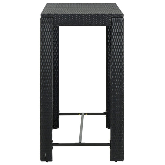 Tuinbartafel 100x60,5x110,5 cm poly rattan zwart MeubelReus