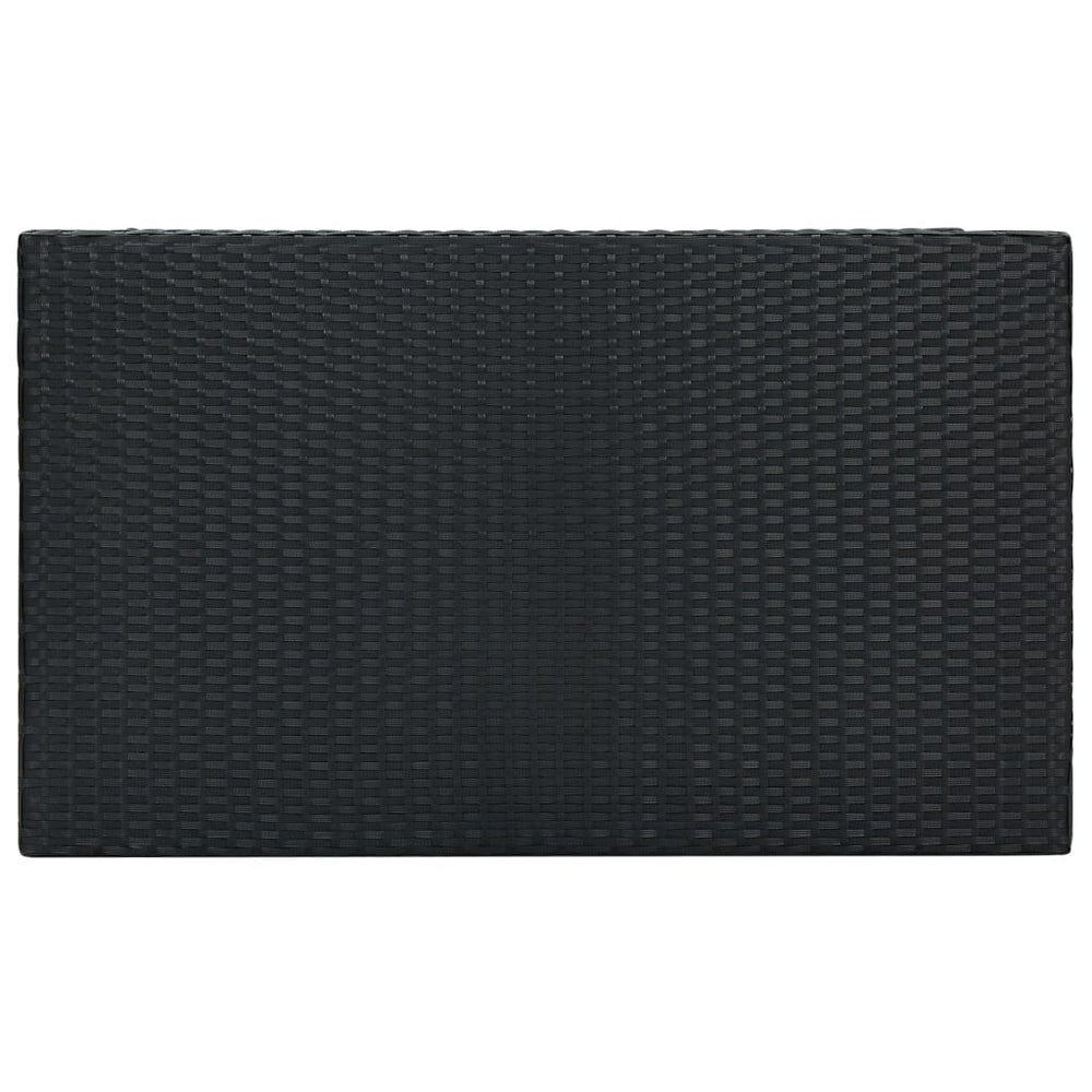 Tuinbartafel 100x60,5x110,5 cm poly rattan zwart MeubelReus