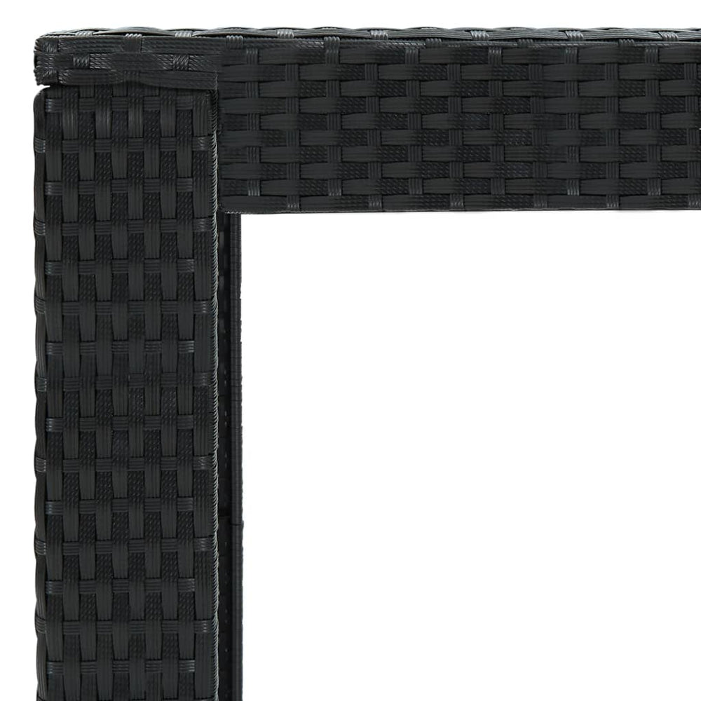 Tuinbartafel 100x60,5x110,5 cm poly rattan zwart MeubelReus