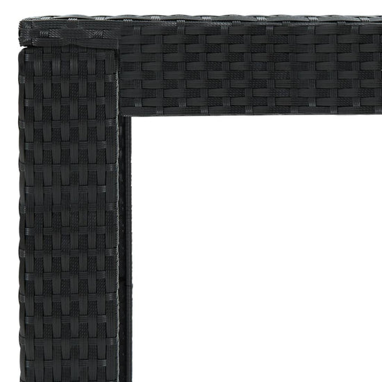 Tuinbartafel 100x60,5x110,5 cm poly rattan zwart MeubelReus