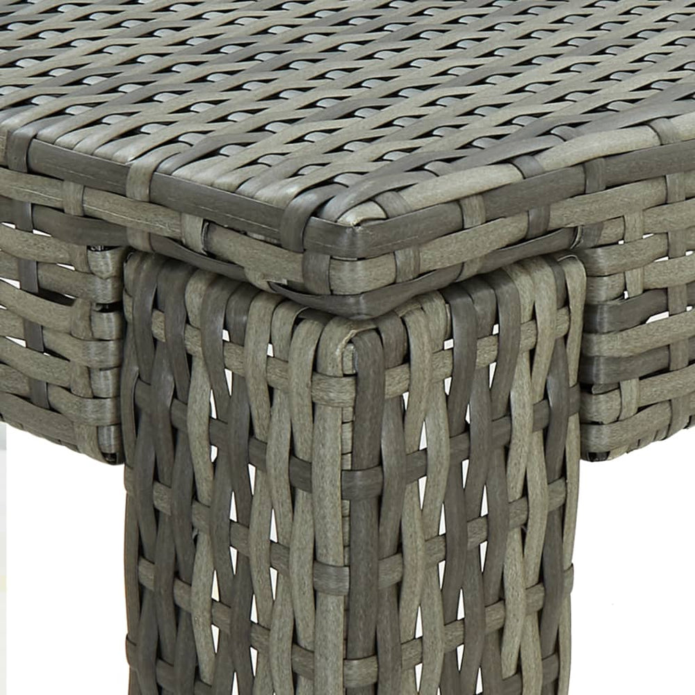 Tuinbartafel 100x60,5x110,5 cm poly rattan grijs MeubelReus